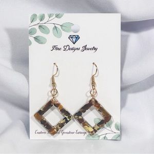 🤎18K Gold Flaked Tiger Eye Earrings🤎